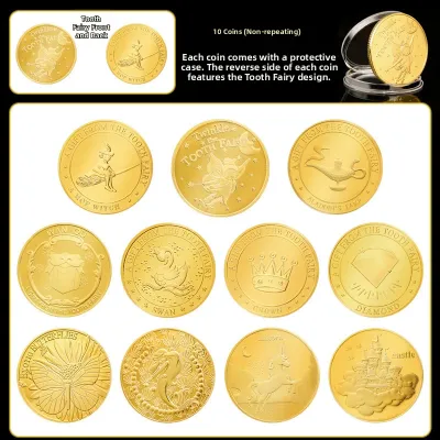 Tofucam | Tooth Fairy Gold Coin and Tooth Keepsake Box Toy Gift