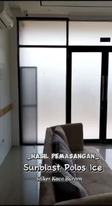 Stiker Kaca Sanblast Motif Polos Ice Buram - Dekorasi Hiasan Jendela Rumah - Kualitas Tinggi - 90 cm x 50 cm - Ready Stok