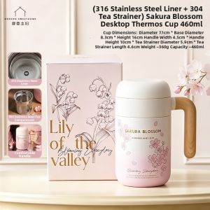 MODERN SWEETHOME | Ceramic Liner Insulation Cup with Handle Tea Separation Function