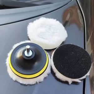 Pad Poles 3/4/5/6/7 Inch - Universal Polishing Pad Set Wol 6/7 Inci Wool Buffing Wheel Kit Cakram Bor Pemoles untuk Pemoles Mobil Alat Perawatan Waxing Cat Otomatis - Pad Poles -  Alat Poles Body Mobil Motor - Busa Poles - Busa Poles Body Mobil