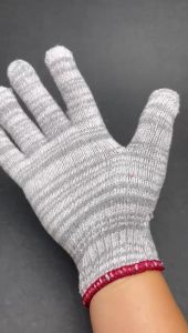 (12 PAIR/ 1 PAIR) 800g Cotton Hand Glove Safety String Knit Work Gloves Grip Men Women BBQ Thicker Knitted Cut Repair /Sarung tangan kain【Local Stock】