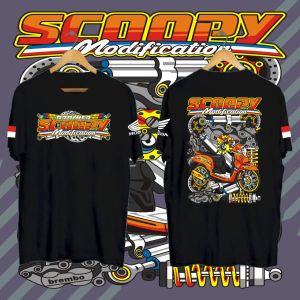 KAOS TSHIRT BAJU DISTRO BROTHER SCOOPY MODIFICATION BLACK