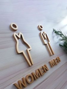 Three-Dimensional Mens and Womens Toilet Logo Creative Toilet Signboard Toilet Sign Toilet Door WC Sign