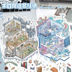 Dreamy Ocean 3D Terrifying atmosphere Landscape Sticker  DIY Pocket Cabin Scene  Halloween Children gifts