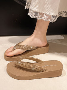 QIAOHUI | Anti-slip Fashionable Rhinestone Platform Wedge Sandals