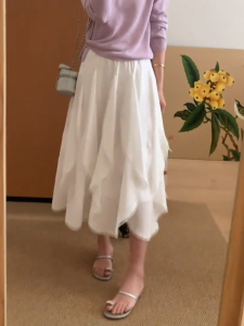 MANMI | Irregular French Midi Skirt