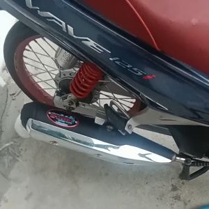 ท่อผ่า M-Speed WAVE125i 2012-2017 คอเลส ทรงเดิม ปลายดำ โปรโมชั่น ราคาถูก สำหรับปลาวาฬ