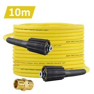 BEAR FORCE | Ống Rửa Áp Lực Siêu Linh Hoạt 2900 PSI Chống Xoắn Nối Dài 1/4 Inch Cho Rửa Xe Đầu Phun Hợp Kim M22-pin 14/15 Súng Phun Nước