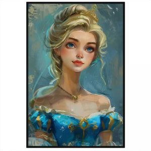 Tranh công chúa cổ tích tranh sơn dầu cổ điển Châu Âu tranh treo tường tranh dán tường treo phòng bé gái in canvas. CGI - 556