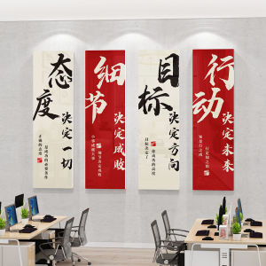 Motivational Office Culture Wall Stickers Company Entrance Image Team Inspiring Slogans Waterproof XPE Foam Decorative Wall Mural