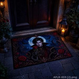 Halloween Phù Thủy Bí Ngô Mặt Trăng Thảm Cửa Chống Trơn Trượt Trong Nhà Thảm Ma Quái Thẩm Mỹ Đảng Thảm Trải Sàn Vintage Trang Trí Nhà 100% Polyester