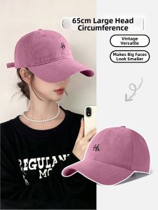 BILLI ZILLY | Letter Embroidery Baseball Hat Wide Brim Face-Slimming