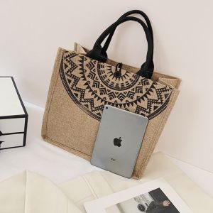 Womens Bag Cross border Cotton Linen Handbag Korean Version Large Capacity Fashion Casual Bag