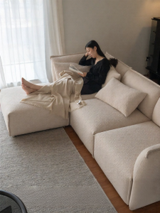 Ziinlife | Bộ Sofa Modular Cao Cấp Cho Phòng Khách Vải Có Thể Giặt Màu Trắng