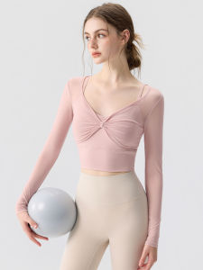 XINLIYA | Long Sleeve Padded Mesh Yoga Wear