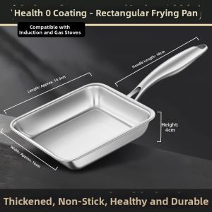 RONGCHUAN | Non-stick Square Egg Frying Pan 316L Stainless Steel