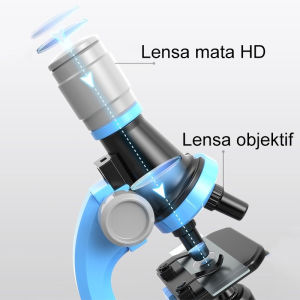 Upgrade 1200X Mikroskop Science Educational Toys Kit Lab Homeschool Mainan Untuk Hadiah Anak-anak Lab Homeschool Science Educational Toys