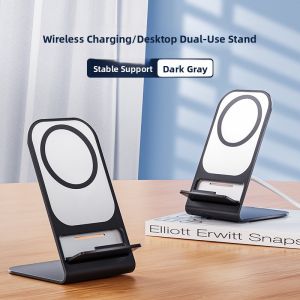 Niye | Magnetic Fast-Charging Wireless Charger for iPhone 16 & Android Phones with Thin Stand Base