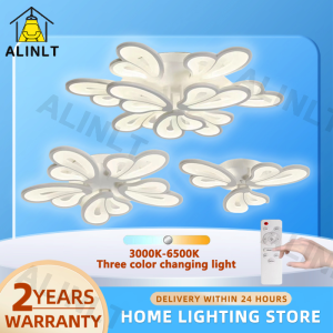 LED Butterfly Ceiling Light Nordic Creative Ceiling Lamp Tricolor Chandelier 54/90/162W Infinitely Dimming With Remote Control For Living Dining Bedroom Kitchen ALINLT