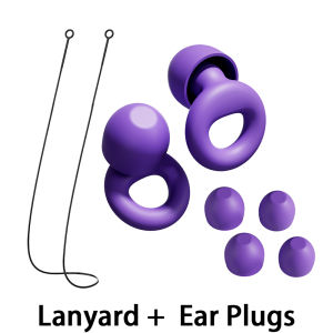 Soft Reusable Silicone Ear Plugs with Lanyard Soundproof for Sleeping Swimming Motorbike Quiet Ear Buds