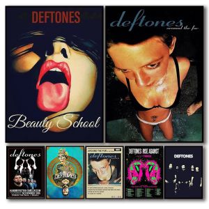 Pop Rock Band Deftones Poster Music Album Around The Fur Poster Aesthetic for Wall Art Mural Room Decor Retro Home Decoration