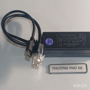 Cáp POE Splitter từ 48V ra 5V đầu cắm RJ45 nguồn đầu cắm Type C cho Camera