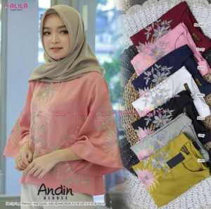 Blouse bordir bunga cantikkk stok november 2024
