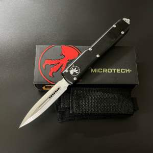 มีสปิงตรง Microtech วัสดุใบมีดทำจากเหล็ก D2 แท้ มีดพก ขนาด 22 CM มีปลอกผลไม้ มีดทำครัว ใช้งานอเนกประสงค์ ออกแคมป์ปิ้ง สันนหนาและกิจกรรมต่างๆ