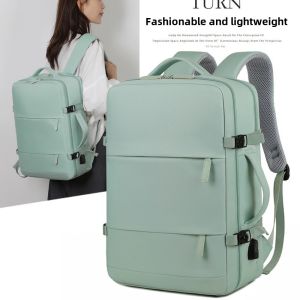 Large Capacity Business Travel Backpack Mens 17.3 Inch Computer Bag Multi-Functional Student Bookbag Expandable Polyester