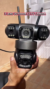 V380 PRO 3 Lens 6MP PTZ Wireless CCTV Camera - 4G/WiFi Camera Outdoor Waterproof 2-Way Audio Night Vision