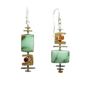 Hoa Tai Thời Trang Bằng Hợp Kim Ngọc Trai Xanh Trang Trí Tai Thời Trang Xuyên Biên Giới Wish Đồ Trang Sức Mới Về