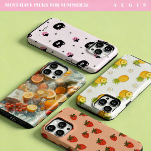 Potdemiel | Peach Strawberry Double Layer Hard Shell for iPhone 17 16 15 14 Plus 13 Pro Max Anti-Drop Shockproof PC Case