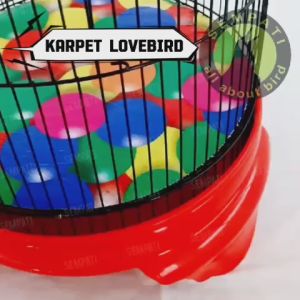 SEMPATI Karpet Lovebird Motif Bola Sempati Karpet Sangkar Burung Lovebird 3d Perlak Alas Tatakan Karpet Kandang Lovebird Love Bird Bulat Kapsul KBLBSM