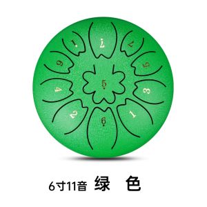 Hanpan 6-Inch 11-Tone C- Tone Hollow Drum Color Empty Drum Steel Tongue Drum Fanyin Drum Small Drum Childrens Musical Instrument Treble Drum Companion