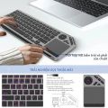 Bàn Phím Không Dây Bluetooth Có Đèn Nền 7 Màu Có Bàn Di Chuột Bàn Phím Di Chuột 2.4G Có Thể Sạc Lại Cho TV Thông Minh iOS iPhone/iPad. 