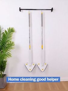 CUDDLES Rotatable Triangle Mop: Multi-Functional Telescopic Cleaning Mop & Squeezer