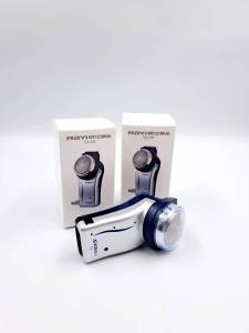 เครื่องโกนหนวดไฟฟ้าขนาดพกพา  RAYI รุ่น : SA68  สีน้ำเงิน-เทา มีตัวชาร์จในตัว