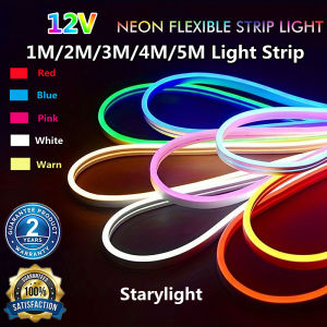 Neon flexible LED strip Light 12V  with adapter 1m 2m 3m 4m 5m for Bar party Christmas holiday DIY