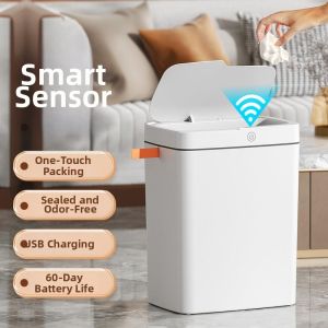 Automatic Sensor Trash Can with Lid Home Use
