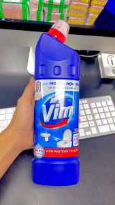 Unilever Vim chất tẩy rửa bồn cầu & nhà tắm chai 880ml xanh biển