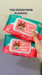 Tissue Basah Bayi Newborn Ganti Popok Diapers Anak Baby Wet Wipes 80s Perlengkapan Bayi Tisu Basah Wajah Perawatan Kecantikan Murah Tanpa Parfum Pewangi & Alkohol