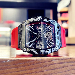 HRITO | Skeleton Automatic Mechanical Tourbillon Waterproof Luminescent Mens Watch