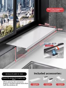 DOOPO | No-Drilling Extendable Window Shelf for Storage