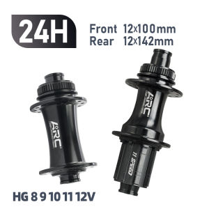 Arc | ARC 24 Holes Road Disc Hub 12x100mm 12x142mm Aluminum Alloy Bearing Hub Thru Axle bIKE hCompatible with HG Sram XDR 12 Speed