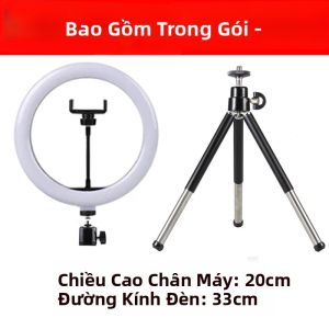 Đèn LED Selfie Ring Light 16/26/33Cm Có Thể Điều Chỉnh Độ Sáng Chụp Ảnh Lấp Đầy Đèn Với Chân Máy Cho Điện Thoại Di Động Video Trực Tiếp Studio Ảnh Vòng Ánh Sáng