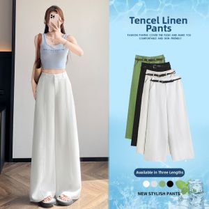 La Chapelle | Summer Thin Premium Drape Silk Straight Trousers