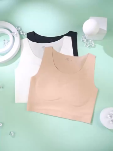 PaulWeekend เสื้อกล้ามชุดรัดรูปไร้รอยต่อสำหรับผู้หญิงสวมใส่ในชีวิตประจำวันปรับได้และมองไม่เห็นบรากระชับสัดส่วน