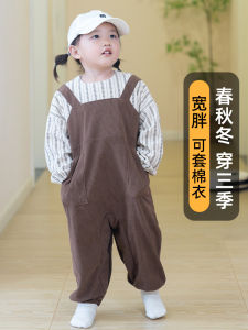 Baby Crawling Suit Outdoor Corduroy Overall Coverall Child Full Body Anti-Dirt Light Weight Machine Washable Boys Girls