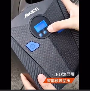 Bơm Lốp Ô Tô Xe Hơi Điện Tử Tự Ngắt Kèm Đèn Pin Siêu Sáng AIKESI Chính Hãng | Bảo Hành 12 Tháng