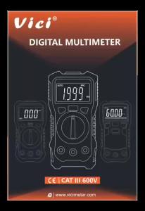 Vici VC833 True RMS Digital Multimeter NCV | CAT.III 300V | Auto-Ranging | Backlight | Portable for Home Repair Student Use
